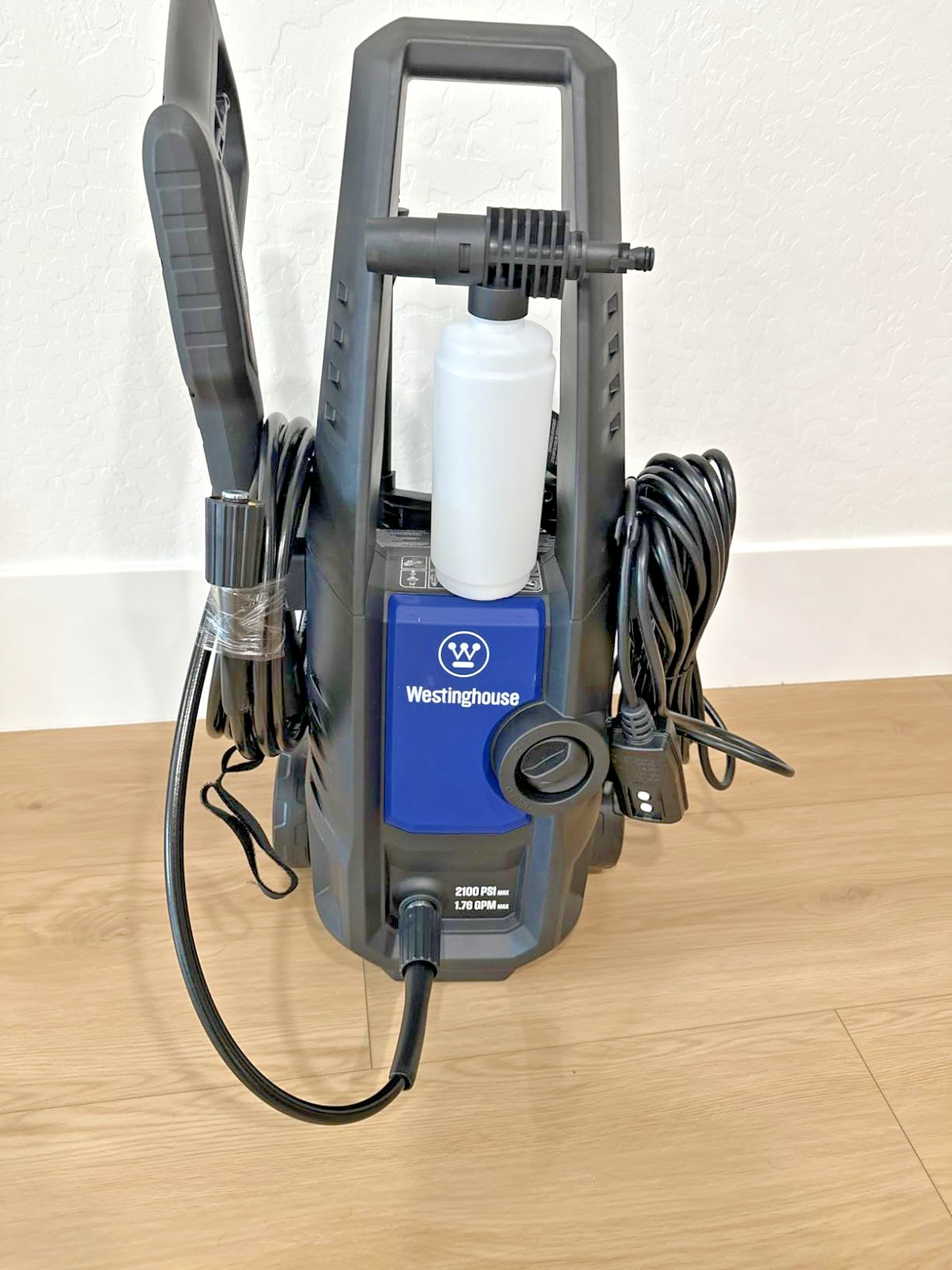 Electric Pressure Washer 2100 Max PSI 1.76 Max GPM with Foam Cannon