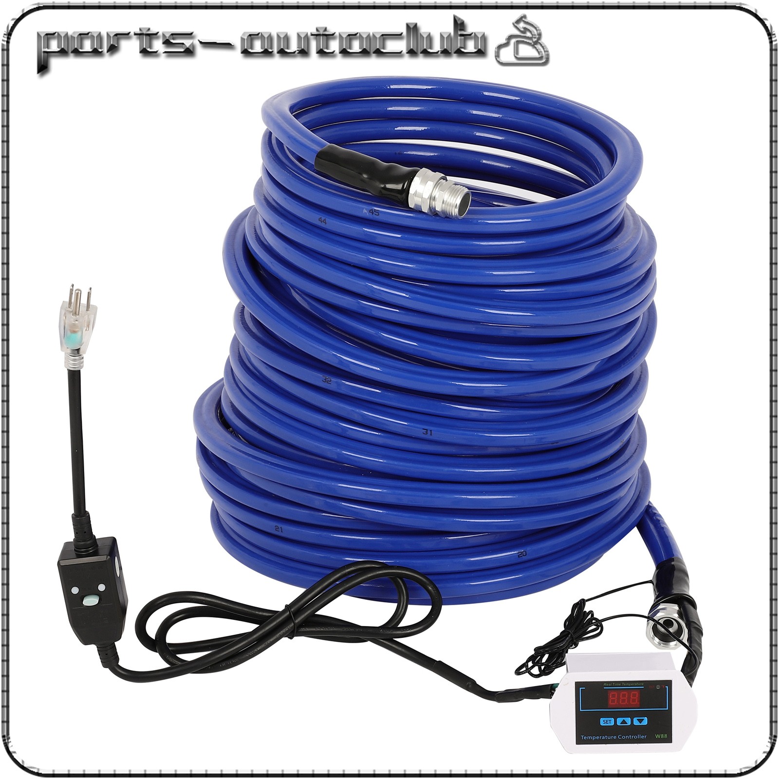 100FT Heated Water Hose For 45 ℉ Antifreeze Upgraded W/ Digital Display
