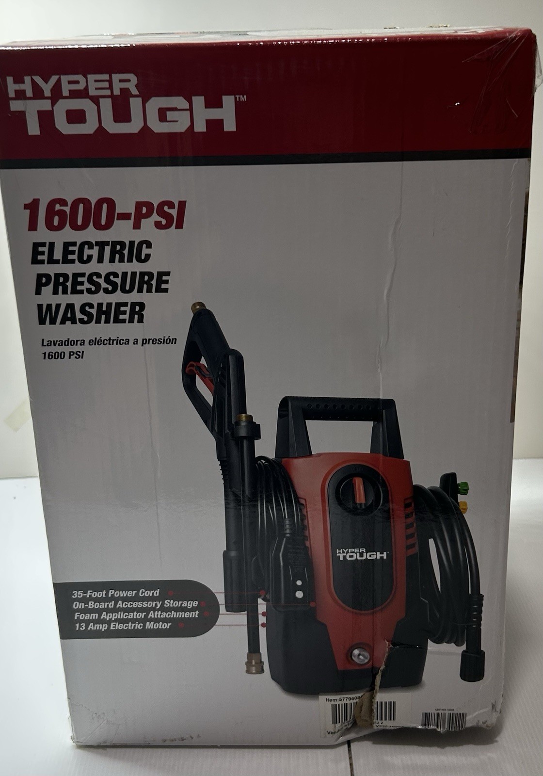 Hyper Tough 1600psi Brand Electric Pressure Washer Cleaner