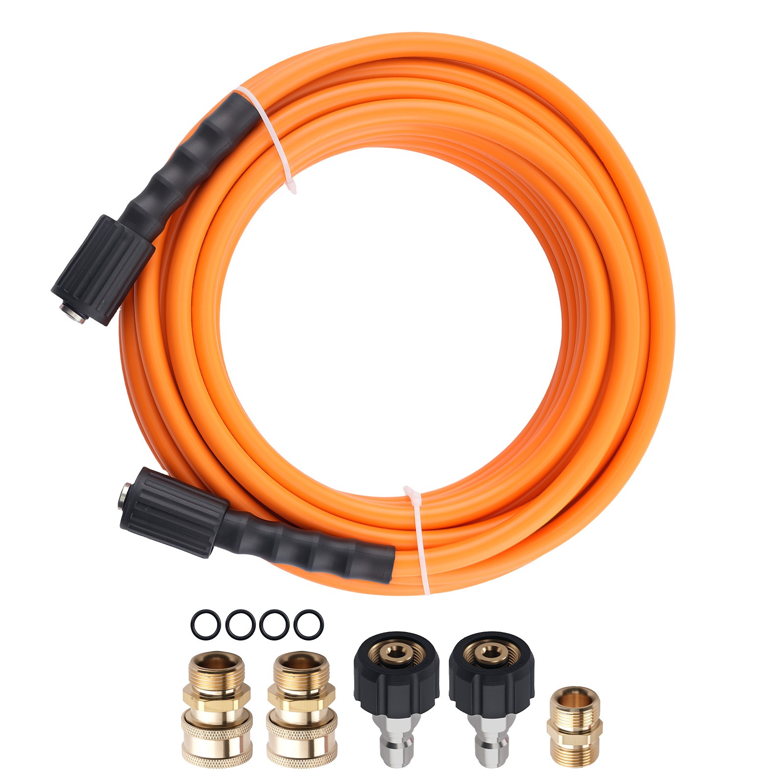 50FT Pressure Washer Extension Hose for Troybilt GreenWorks 5800PSI Orange PVC