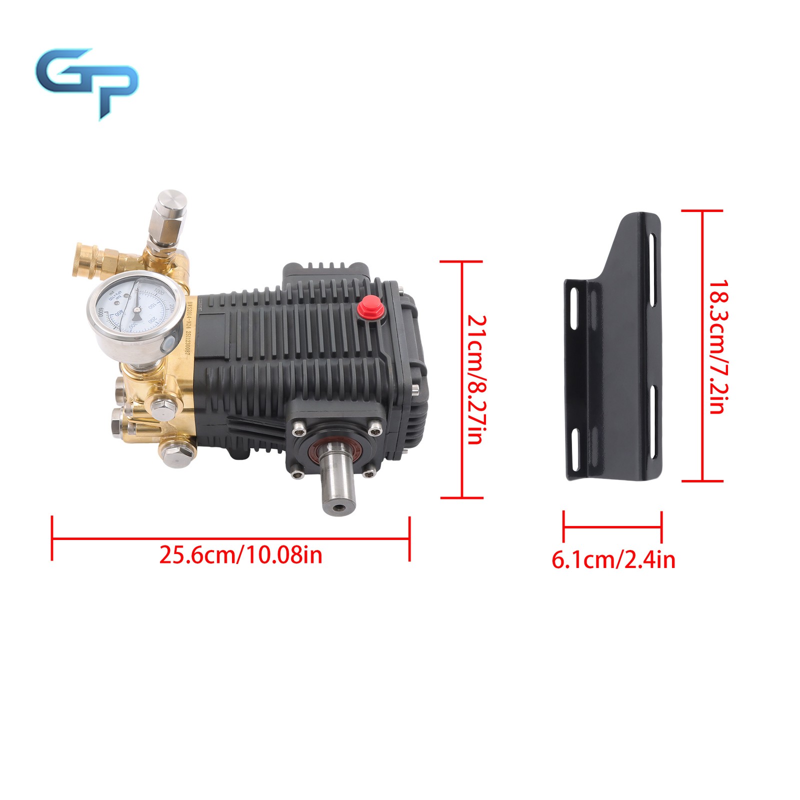 4.5 HP 3500 PSI 5.6GPM General Pressure Washer Pump Right Shaft 24 mm NEW