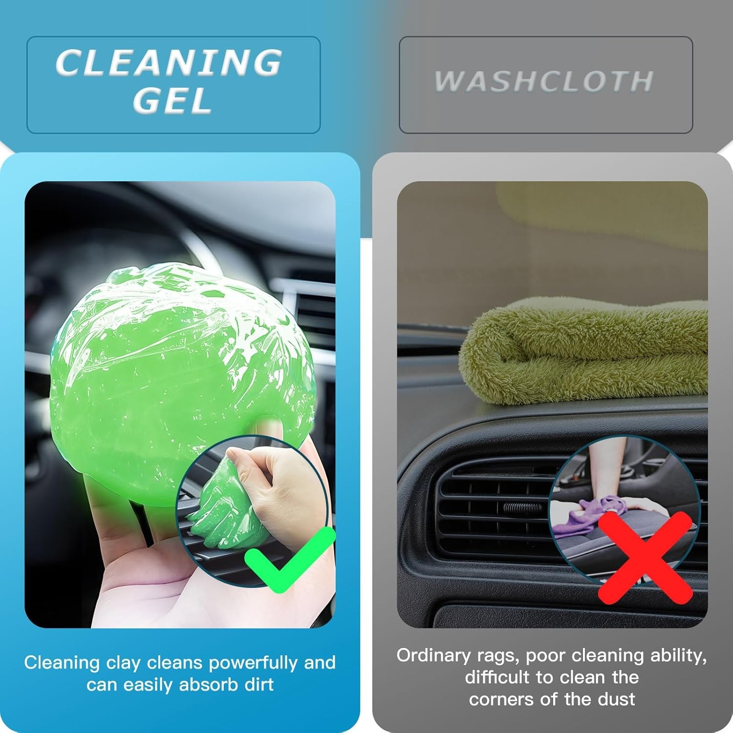 MysticHome for Car Cleaning Gel 160g,Reusable Putty 5.0 OZ, Green