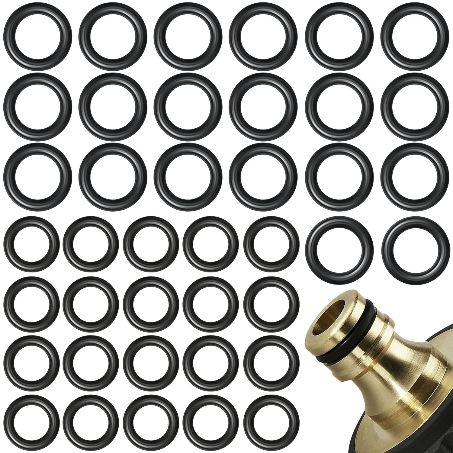 40 Pack O-Rings Power Pressure Washer Replacement for 1/4 Inch, 3/8 Inch, M22 Qu