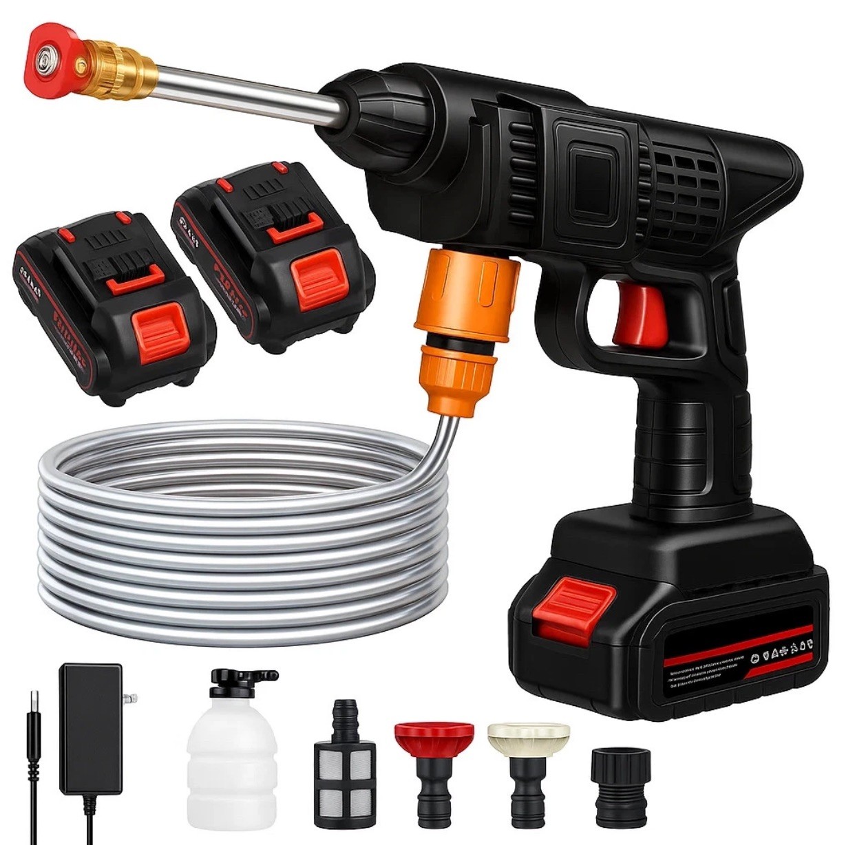 Hand Held Portable Pressure Washer With Attachments, Battery Operated