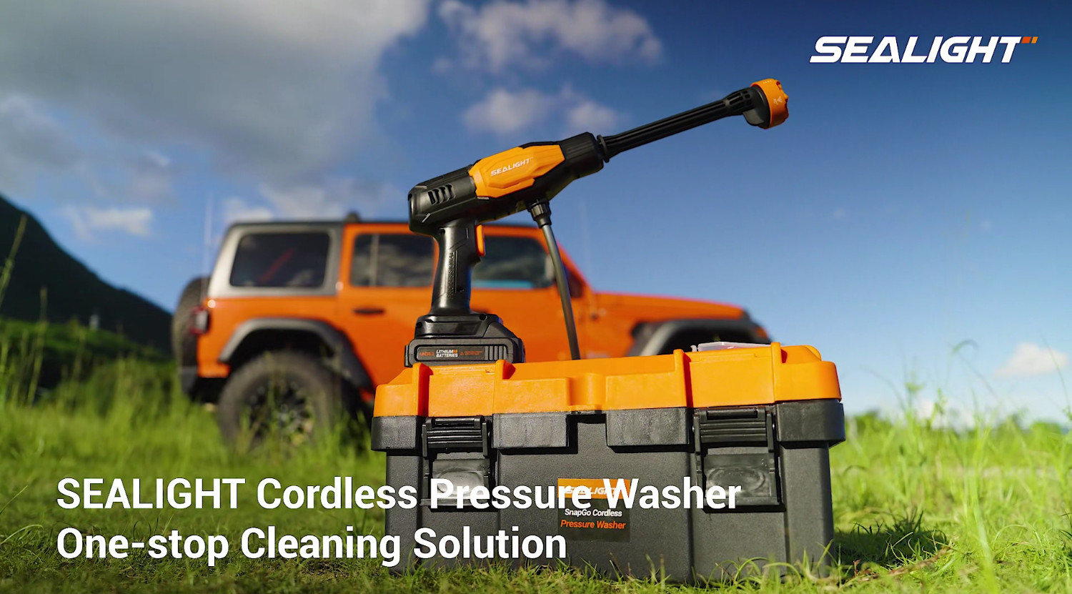 Portable Cordless Pressure Washer 970PSI, Battery Operated Power Washer for Cars