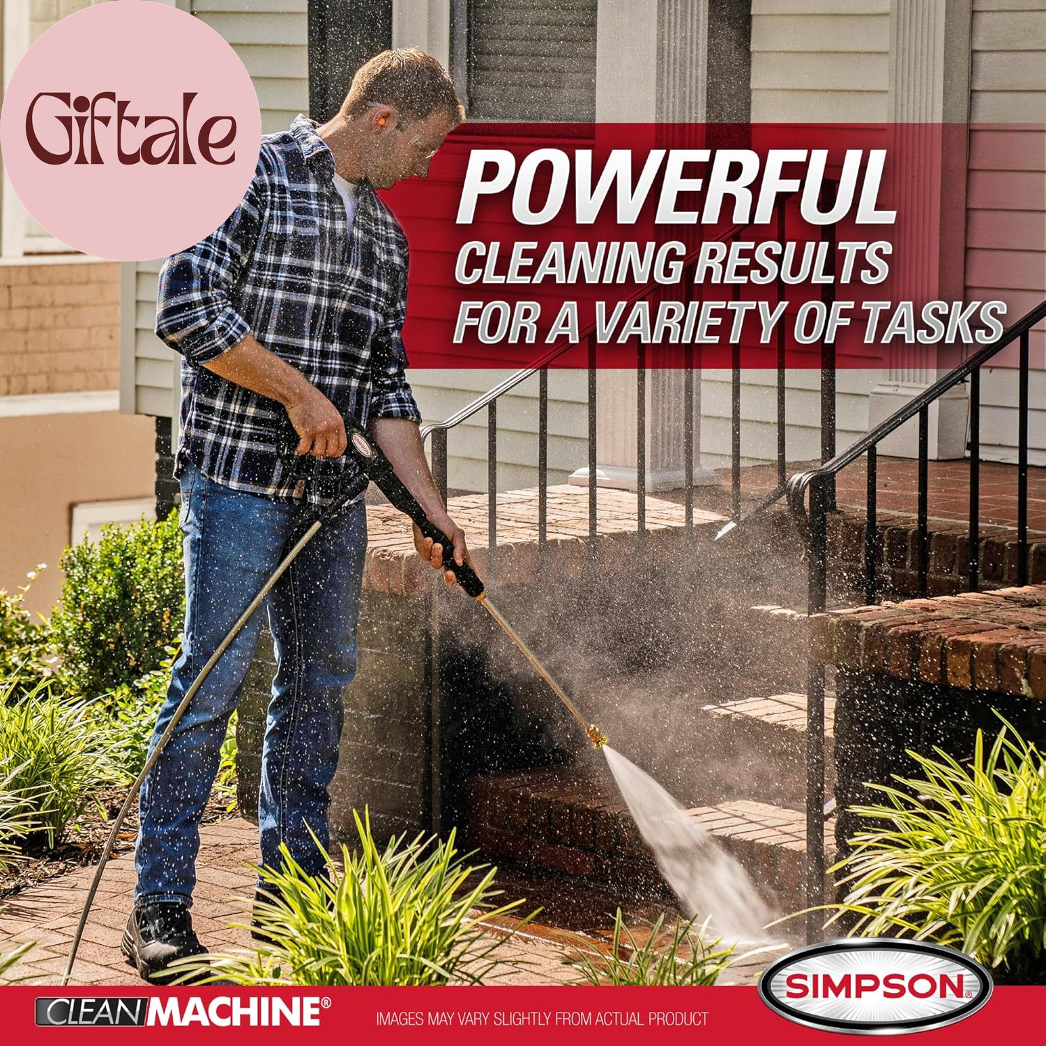3400 PSI Gas Pressure Washer, 2.5 GPM Residential Power Washer, Cold Water, 25′
