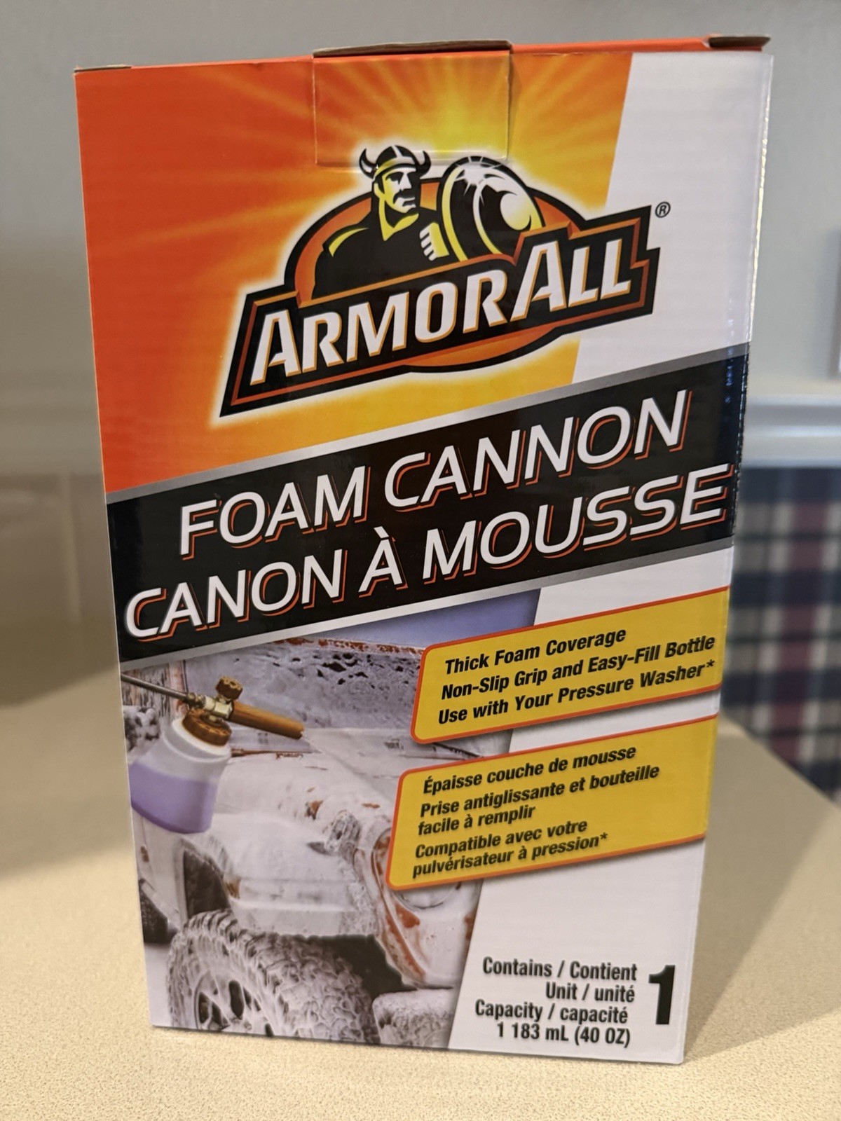 Armor All Foam Cannon 40oz Adjustable Soap Foamer for Pressure Washer Auto/ Home