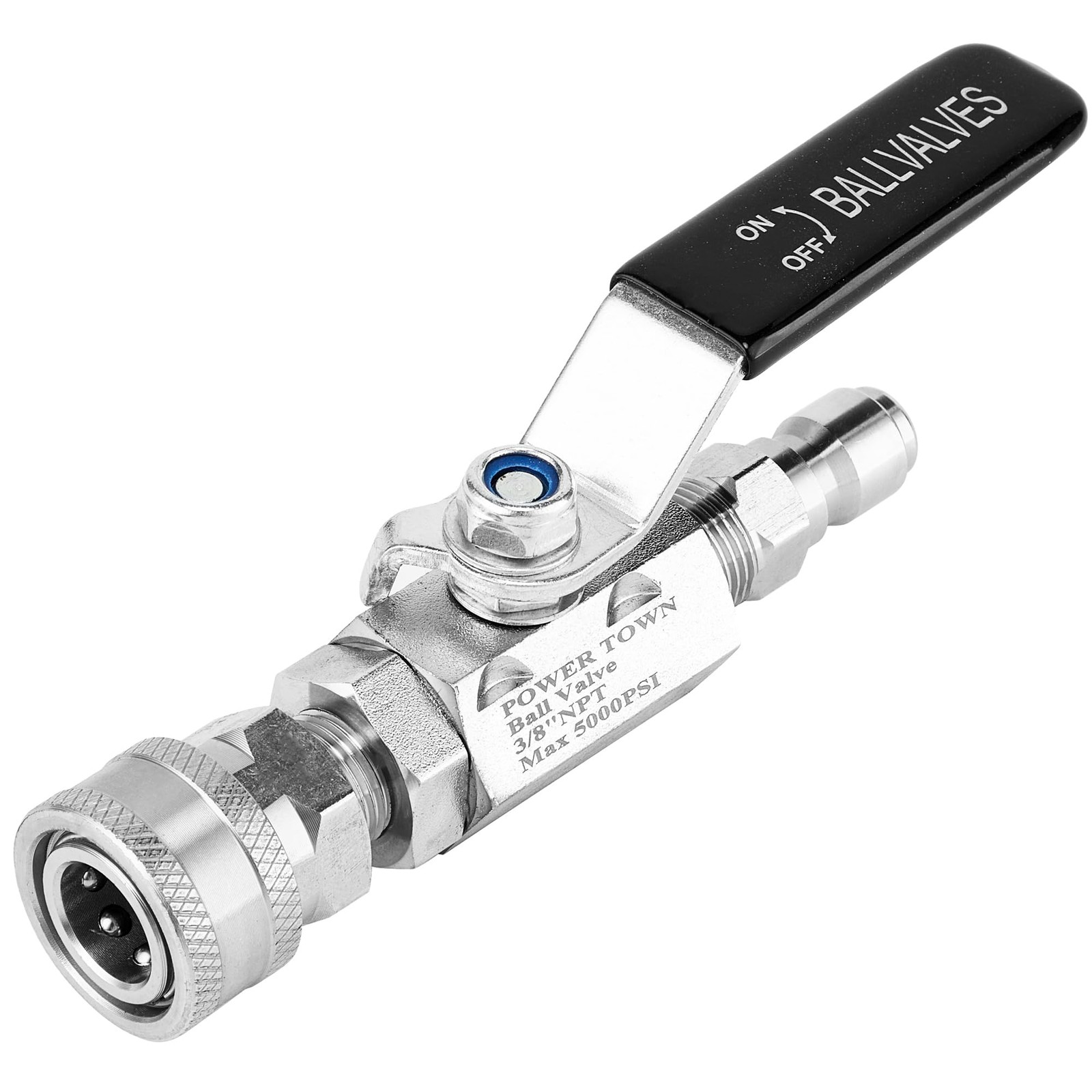 Ball Valve Pressure Washer 3/8 Inch Quick Connect 5000 PSI Shut Off Valve