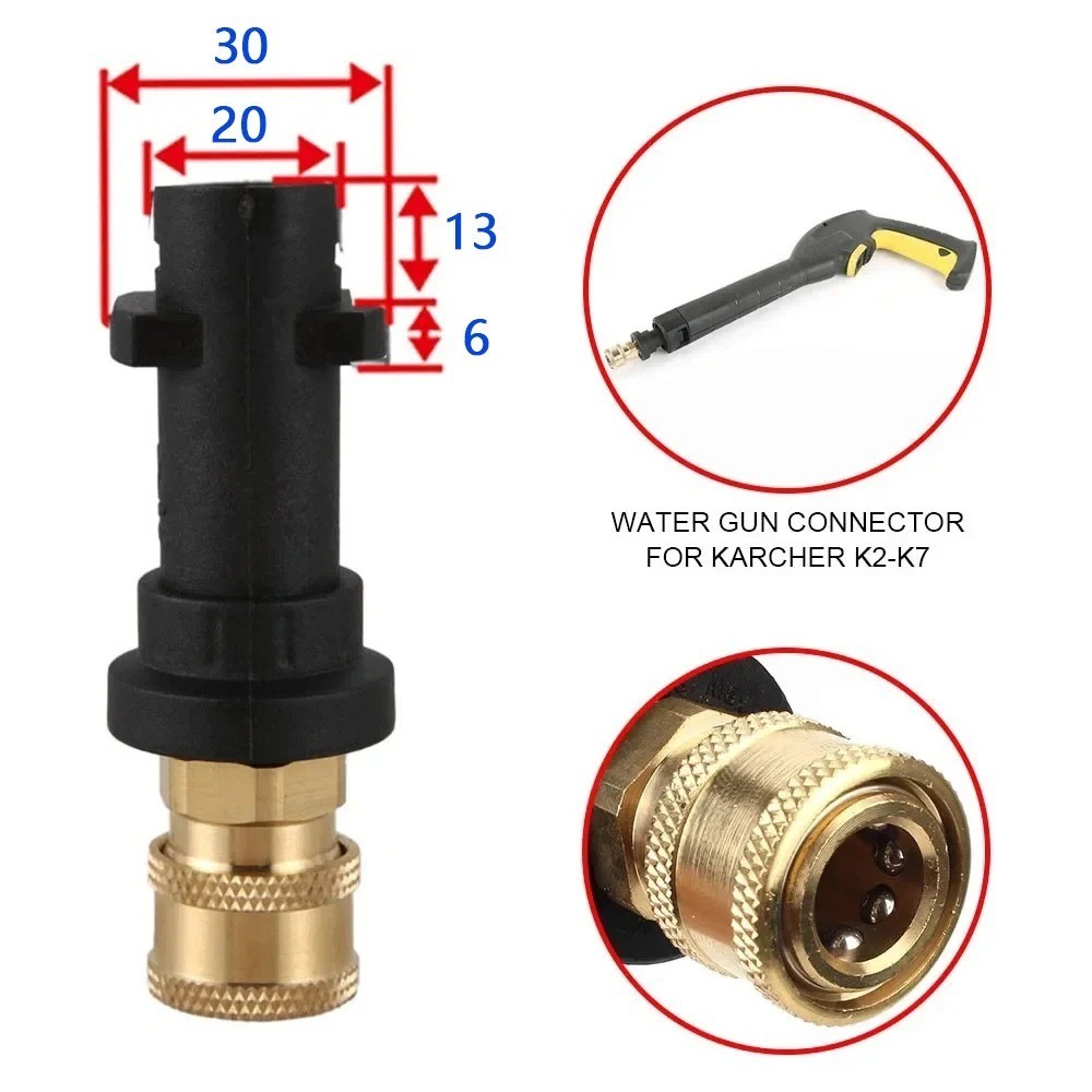 Pressure Washer Adaptor To 1/4″ Quick Release Connector Nozzle For Karcher Bosch
