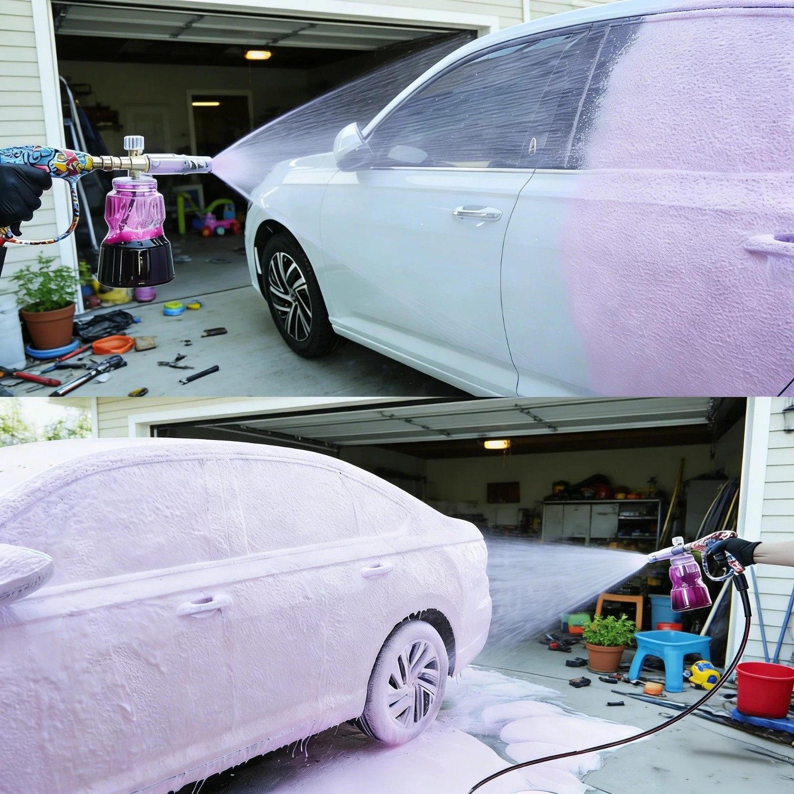 Aluminum Foam Cannon 1/4 Quick Connect Snow Foam Lance Car Washer