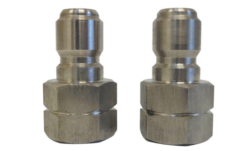2PCS Ultimate Washer UW16-PW535E Female Nipple, Stainless Steel 3/8”, 5000 PSI