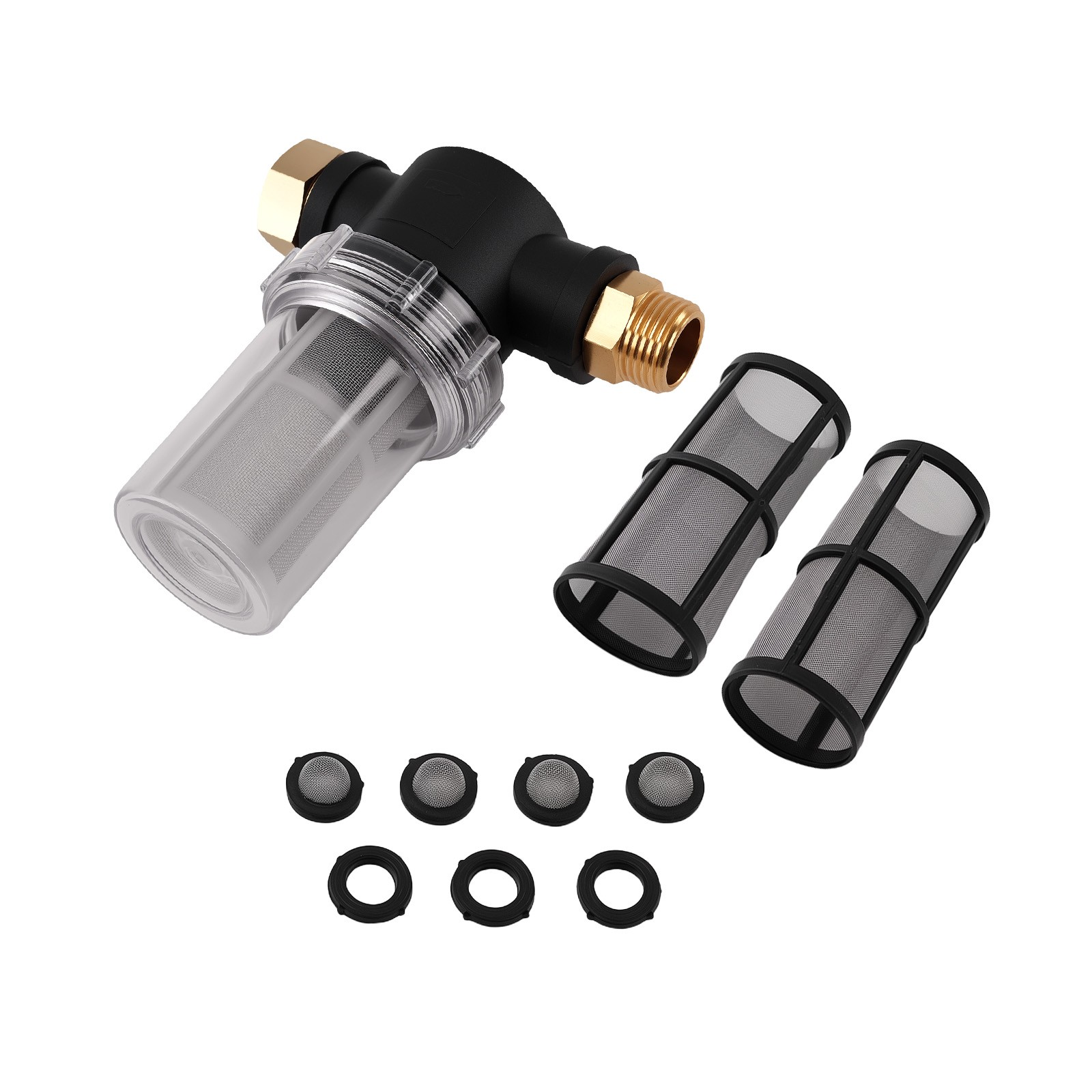 3/4″ Inline Garden Water Screen for Pressure Washer Hose Filter Brass 100 Mesh