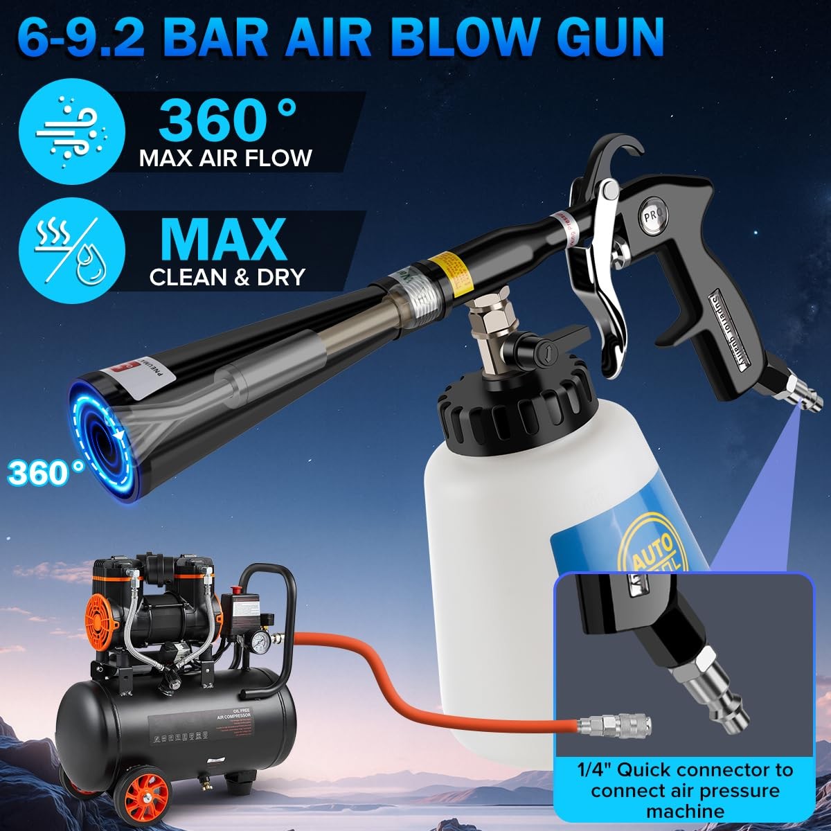 Car Cleaning Gun,High-Pressure Air Blow Gun,Air Set2