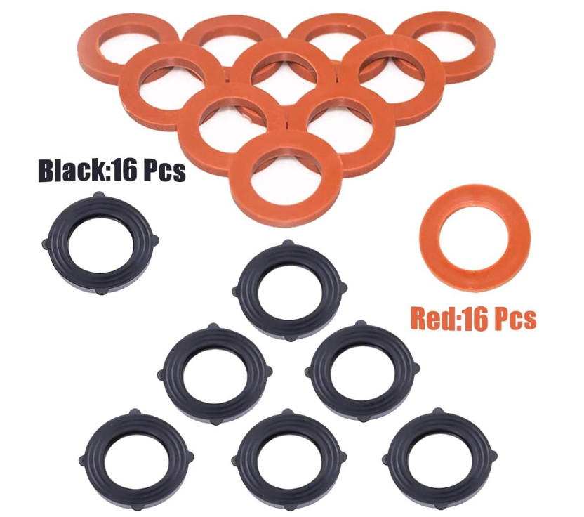 Arandelas de goma para manguera 3/4”, sellos resistentes, pack 32 unidades