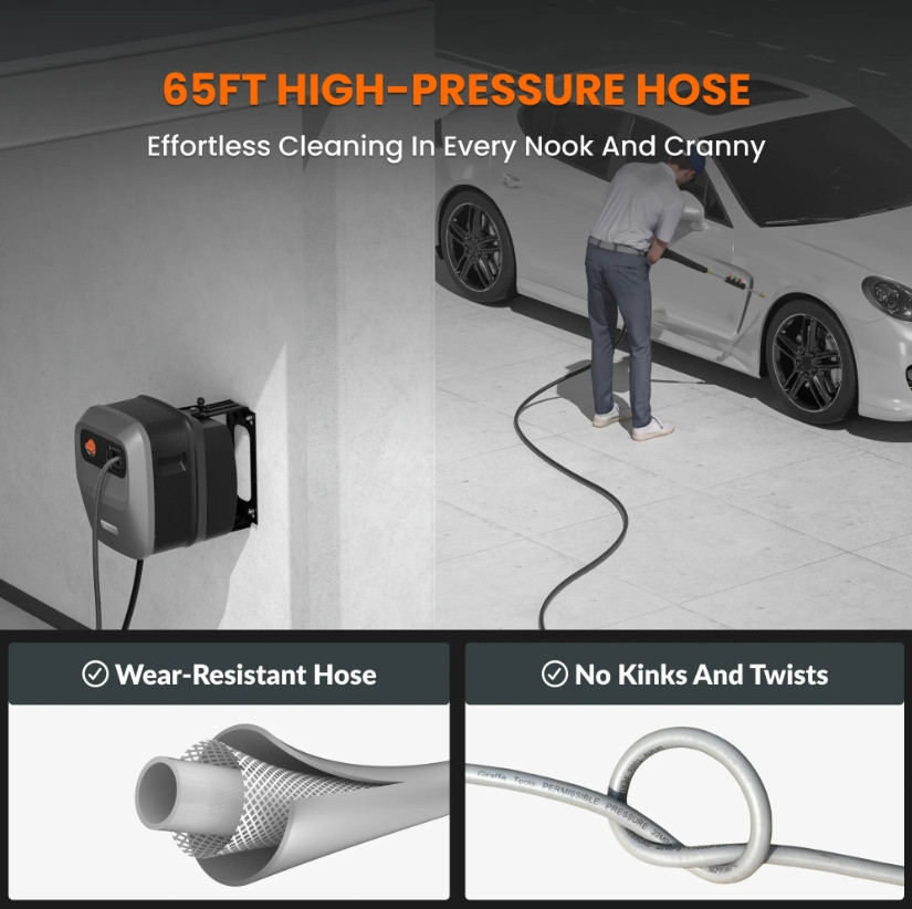 Giraffe Tools Electric Pressure Washer Max 2500 PSI Grandfalls Power Washer 65FT