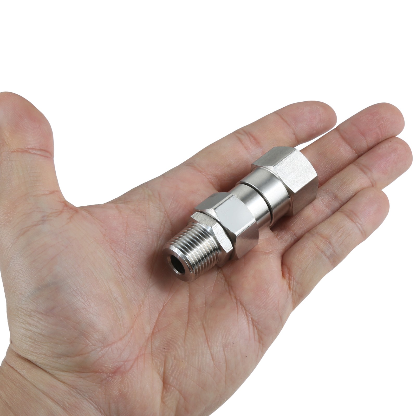 2Pc Stainless Steel 3/8″ NPT SSwivel Coupler For Pressure Washer Hose Fittings