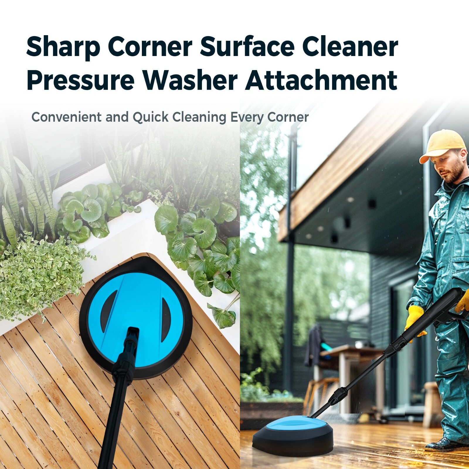 1600PSI Electric High Pressure Washer 360°Adjustment Nozzle for Car Yard 1.71GPM