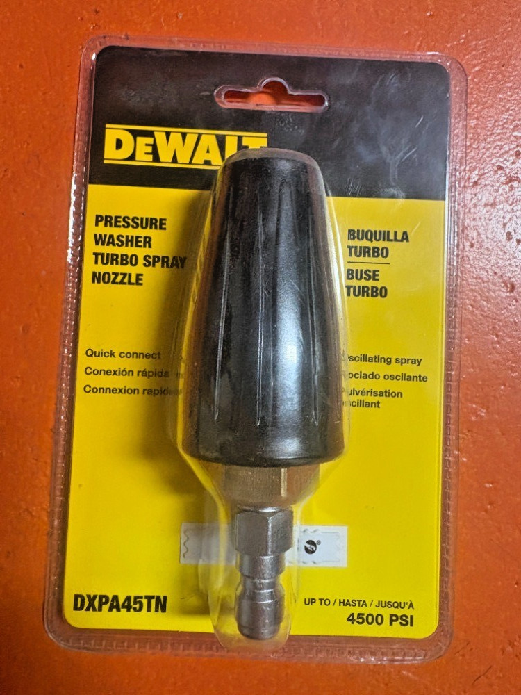 DeWalt – DXPA45TN – Turbo Nozzle Hot/Cold Water 4500 PSI Pressure Washer Sealed