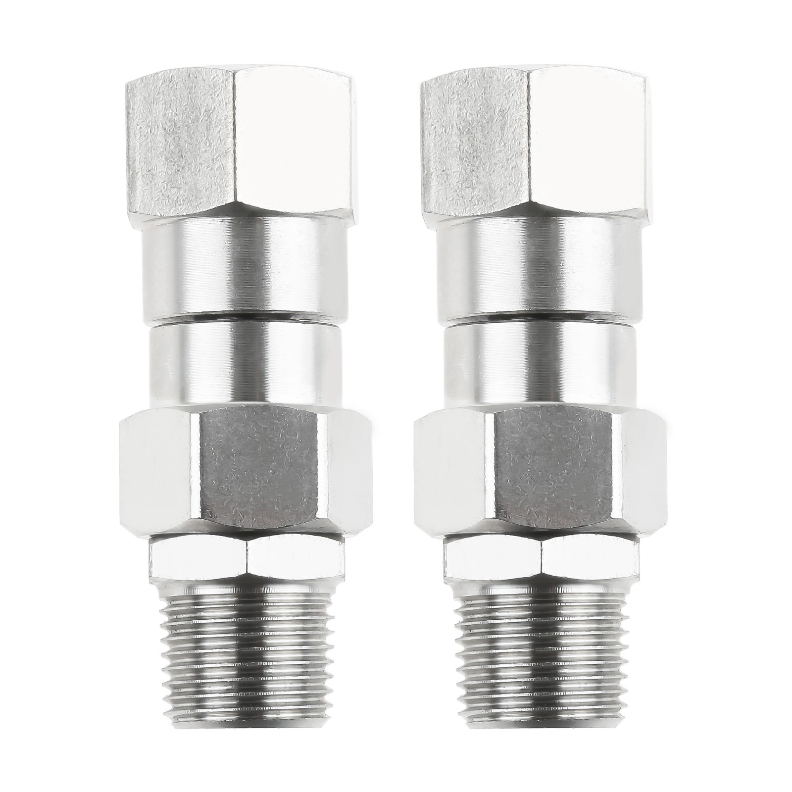 2Pcs 3/8″ NPT Stainless Steel Swivel Joints Coupler For Pressure Washer Hose