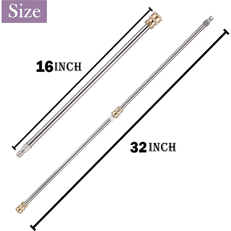 4000PSI High Pressure Washer Extension Wand Replace Lance Gutter Cleaner Nozzles
