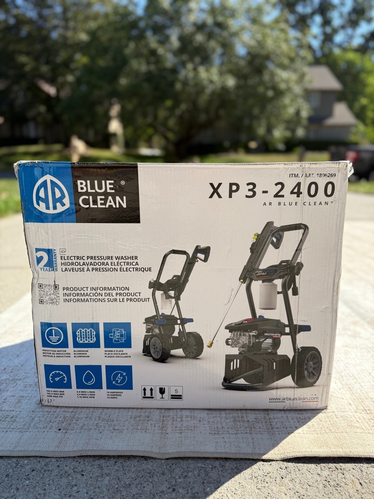 AR Blue Clean Electric Pressure Washer 2400 PSI – Brand New Open Box (tested)