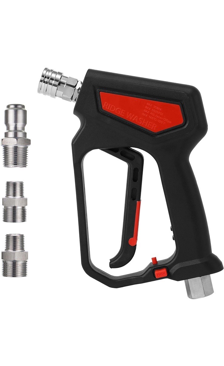 Pressure Washer Gun 5000 PSI, 12 GPM, High Pressure Spray Gun with 1/4″ Quick…