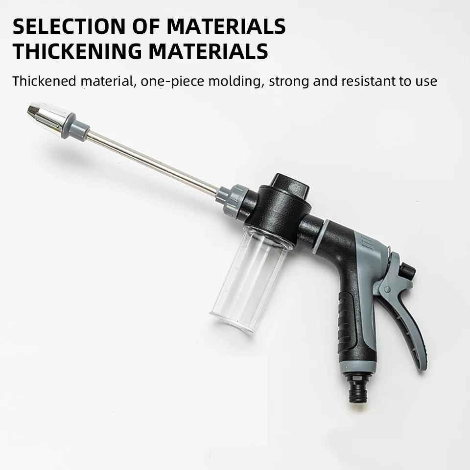 360° Rotating Nozzle High Pressure Water Gun Car Wash Kit Auto Cleaner Garden Ho