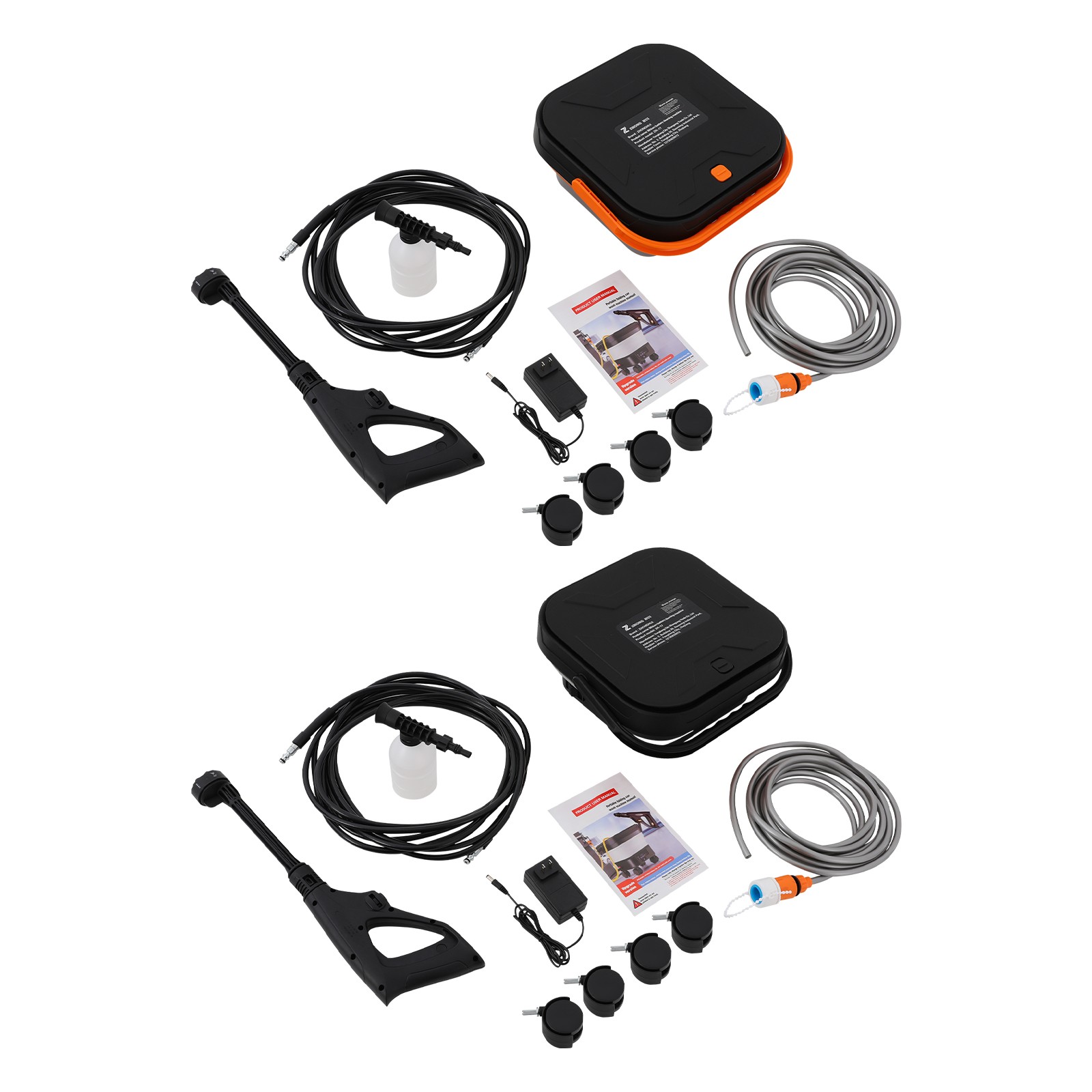 7 Gears Multifunction Pressure Washer Foldable Car Wash Machine 2-Color-Select