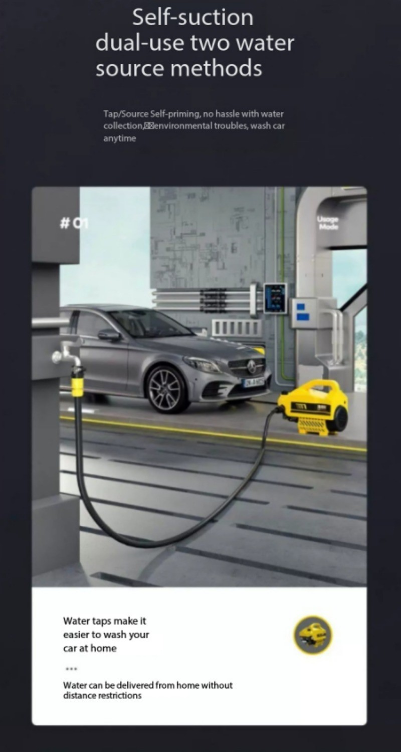 High Pressure Car Wash Machine Water Pump High Power Water Gun Cleaning Machine
