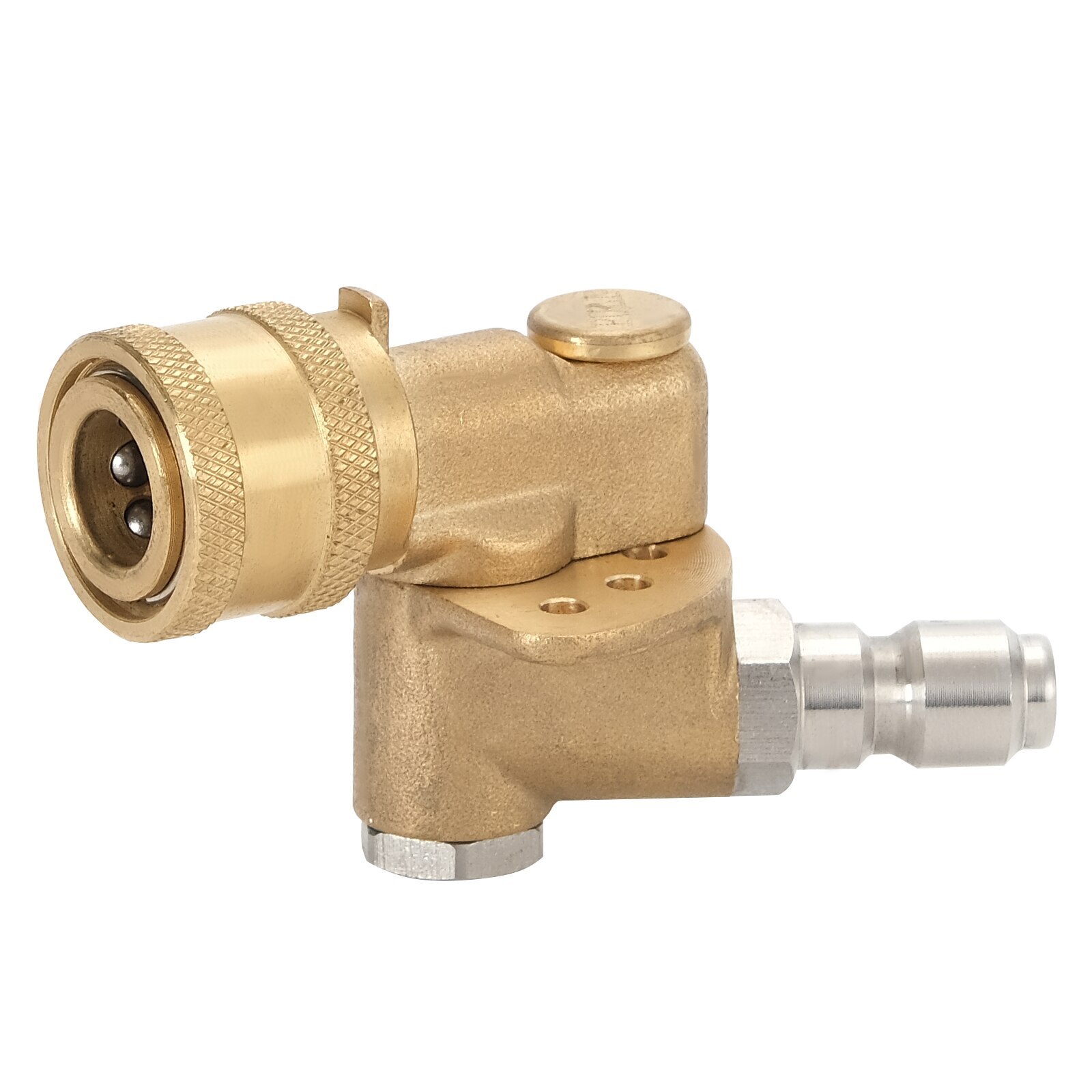 Pivoting Coupler for Pressure Washer Spray Nozzle, Gutter Cleaner Attachment for