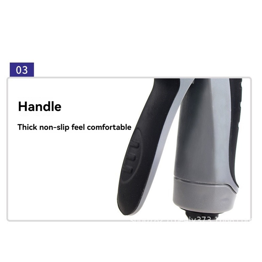 T8 Car Wash High-Pressure Water Gun Metal Extension Pole Rubber-Coated Handle