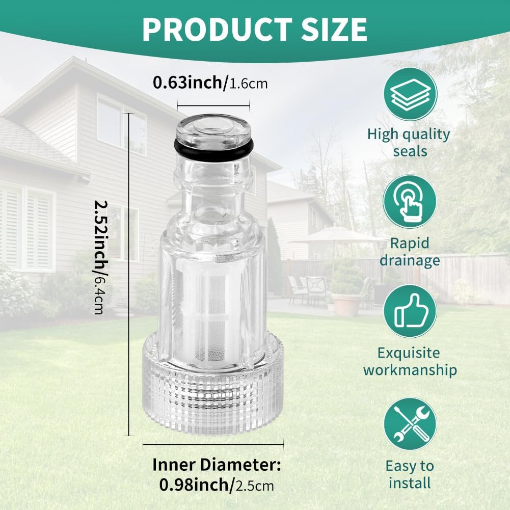 4Pcs 3/4 Inch Quick Connect Pressure Washer to Garden Hose Adapter, Washer Fi…
