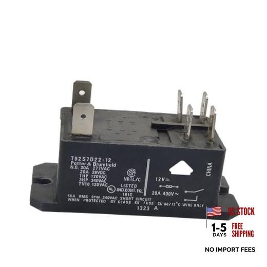 T92P7D22-12 General Purpose High Power Relay 12VDC 30A 6 Pins, DPST-NO