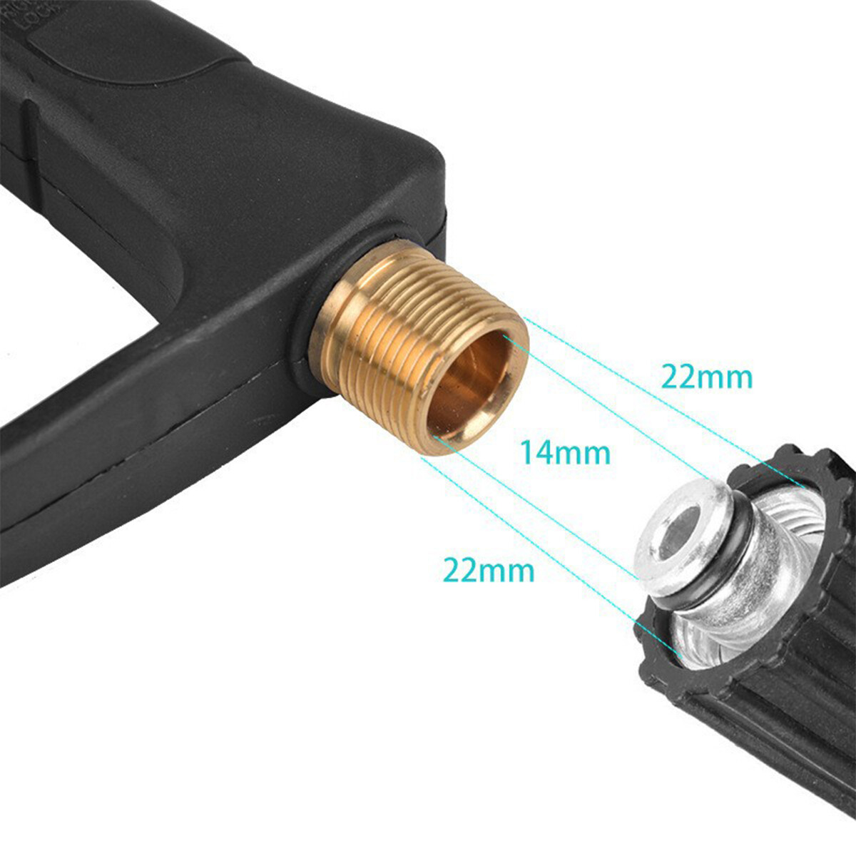 4350 PSI cleaning gun with 5 pressure washer nozzles 1/4″ quick coupler