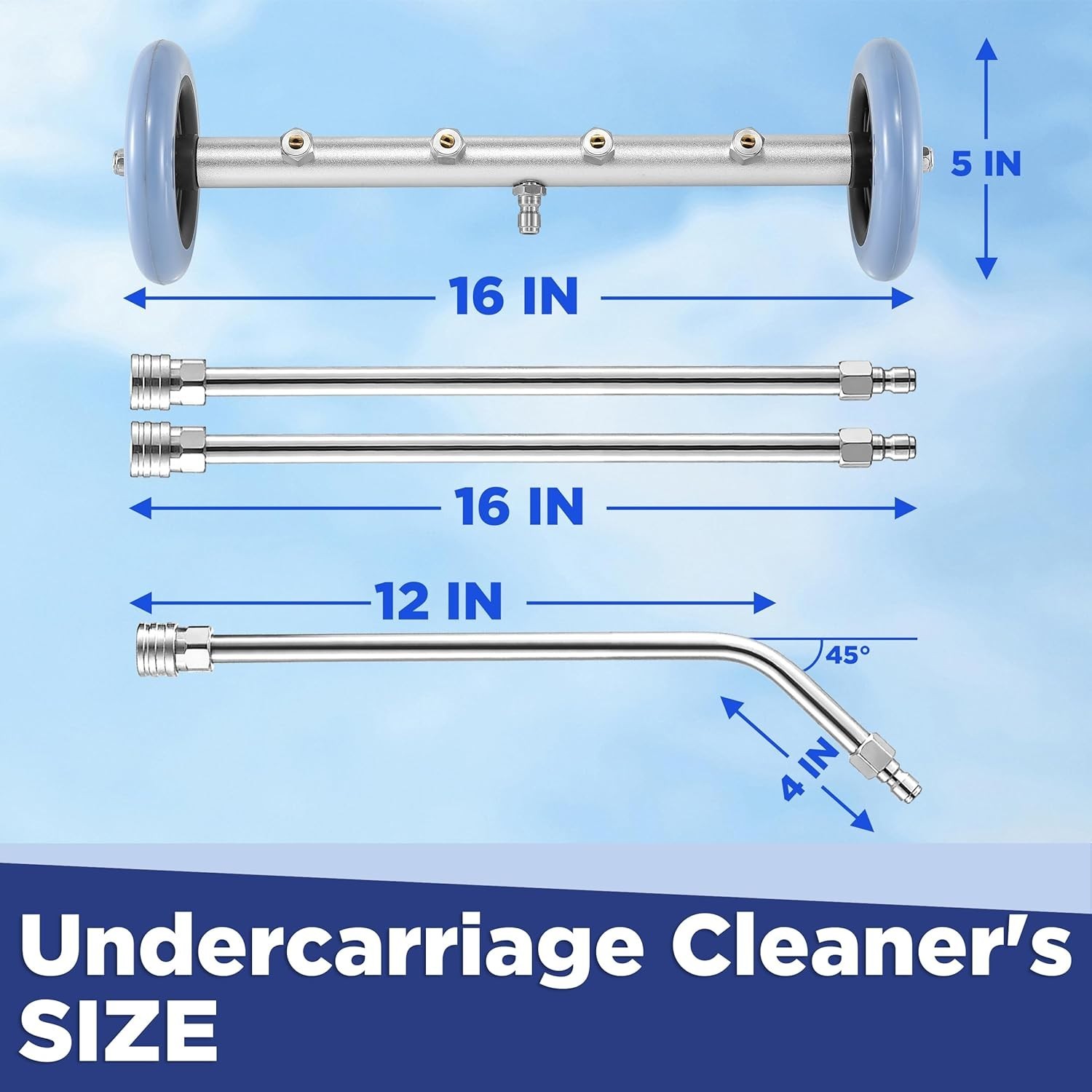 Pressure Washer Undercarriage Cleaner, 16 Inch Undercarriage Washer