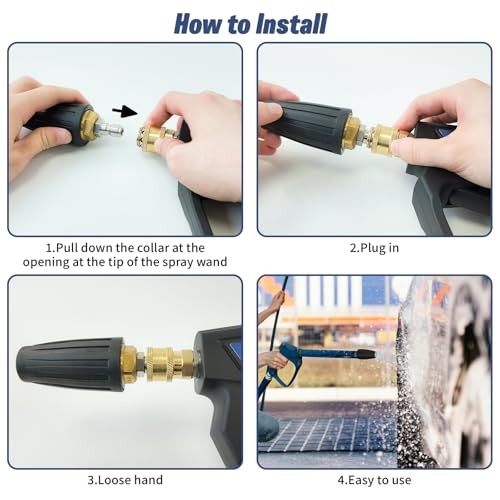 Pressure Washer Tips Turbo Nozzle – Max 4000 PSI – Turbo Nozzle