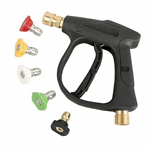High Pressure Washer Gun3000 Psi Max With 5 Color Quick Connect Nozzles M22 Hose