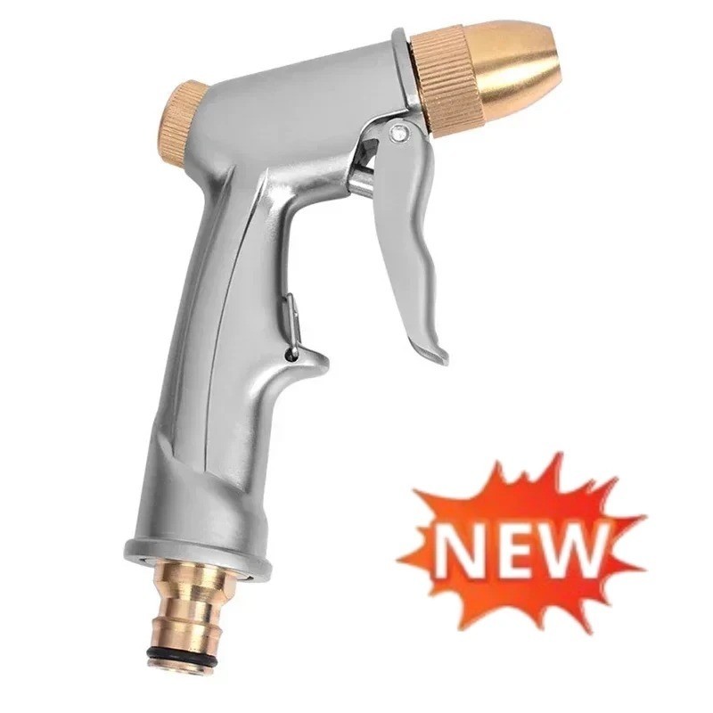 High Pressure Water Spray Gun Metal Brass Nozzle Wash Hose Pipe Car Garden Lawn