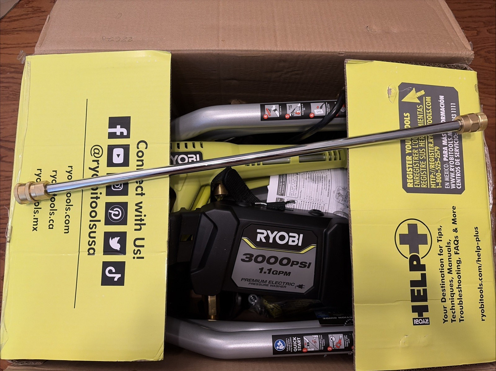 RYOBI 3000 PSI 1.1 GPM Cold Water Electric Pressure Washer RY143011