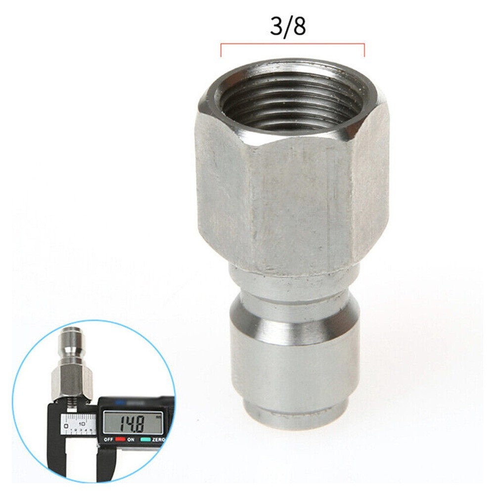 Pressure Washer Quick Connect Adapter-Connectors 14.8mm To 3/8 Coupling