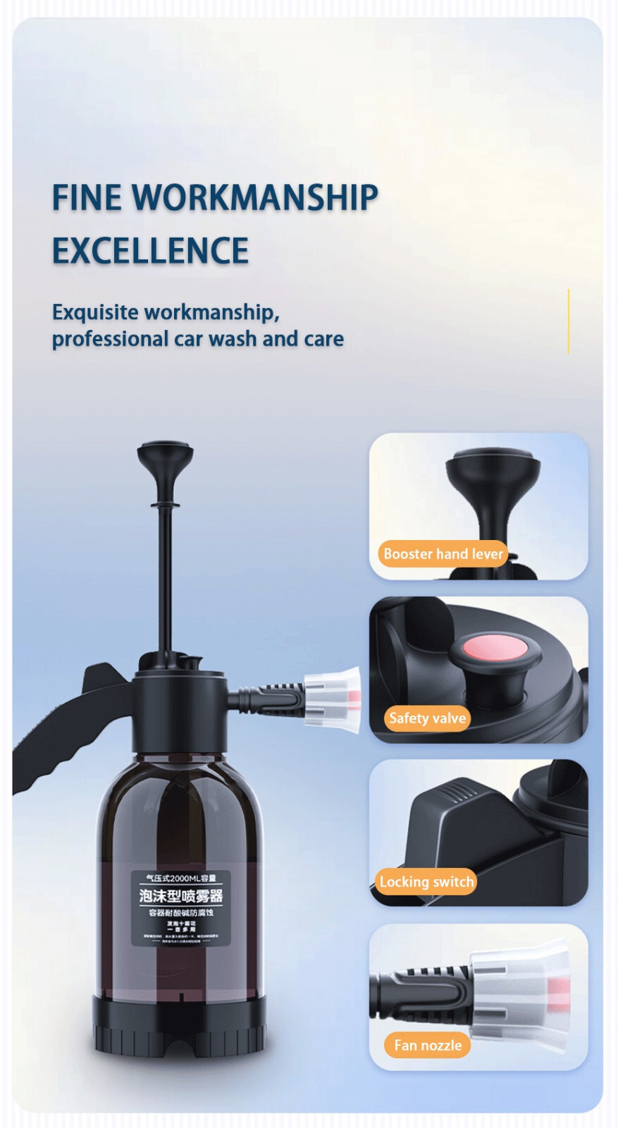 Car Detailing Washing Pressure Wash Kettle Sprayer Accessories For Home Garden