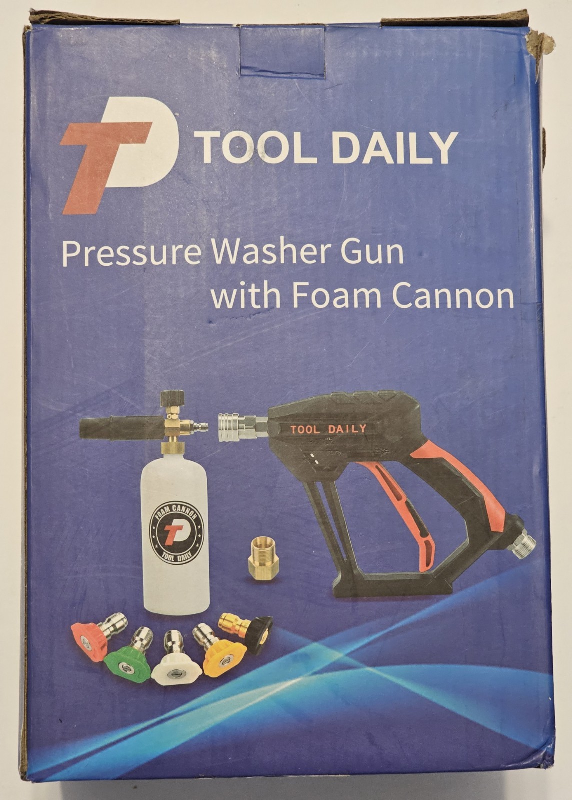 Tool Daily Short Pressure Washer Gun with Foam Cannon & Adapter Set NIB