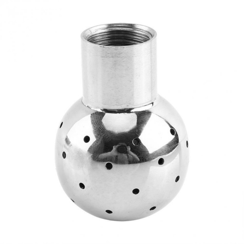 Smooth Surfaces Steel Cleaning Nozzle Sprayer Ball With Fixed Internal Thread
