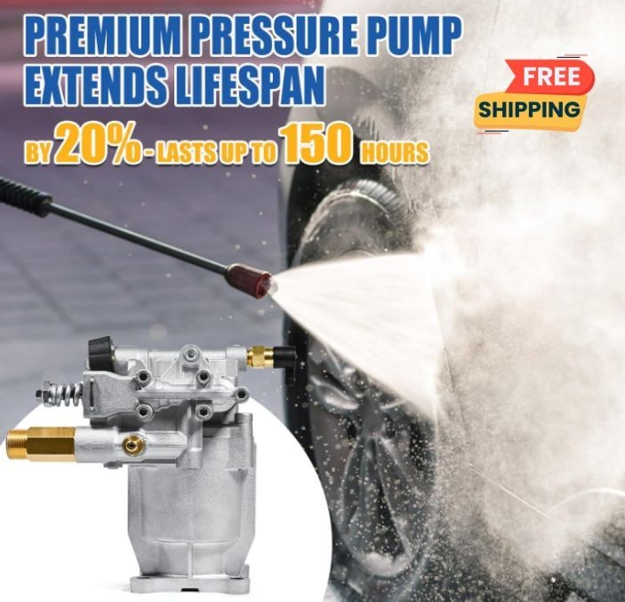 Bomba Hidrolavadora 3/4” 2600-3300 PSI 2.5 GPM Eje Horizontal Gasolina Motor