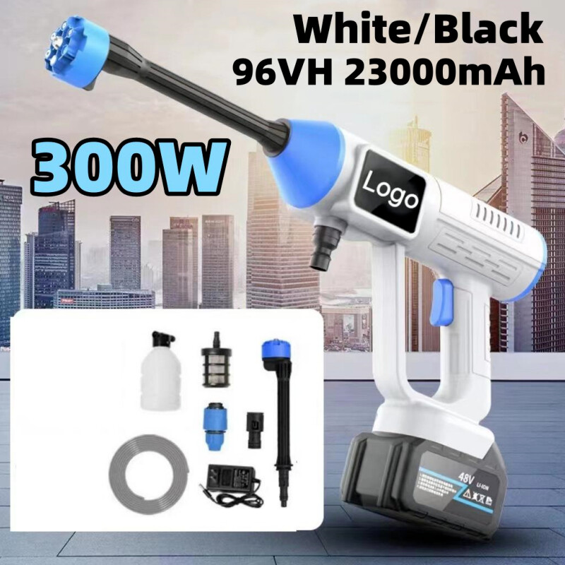 300W Wireless Water Spray Gun Portable High Pressure Car Washer Cordless Cleaner