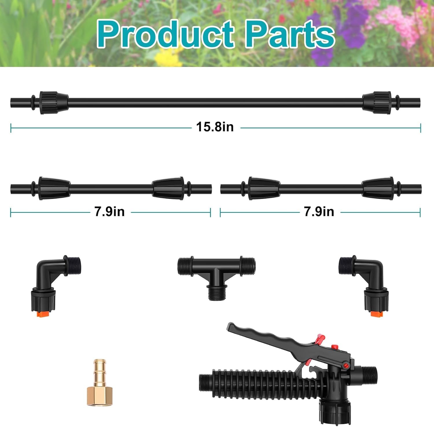 2-Nozzle Sprayer 16 inches x 2 x 2.7 inches, Replacement Wand
