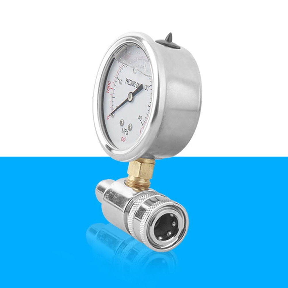 Pressure Washer Gauge For 6000 PSI 3/8 Inch Quick Connect Socket