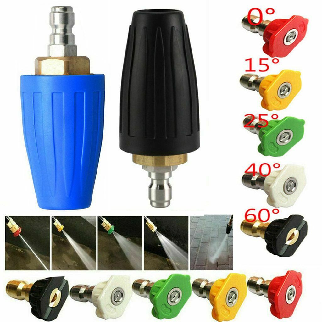 3600/4000PSI 1/4″ High Pressure Washer Rotating Turbo Nozzle Spray Tip 2.5/4 GPM
