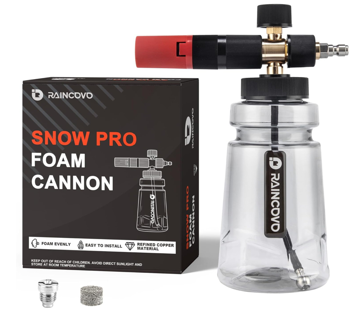 Raincovo Foam Cannon Wide Mouth for Pressure Washer, Thick Snow Foam Lance for C