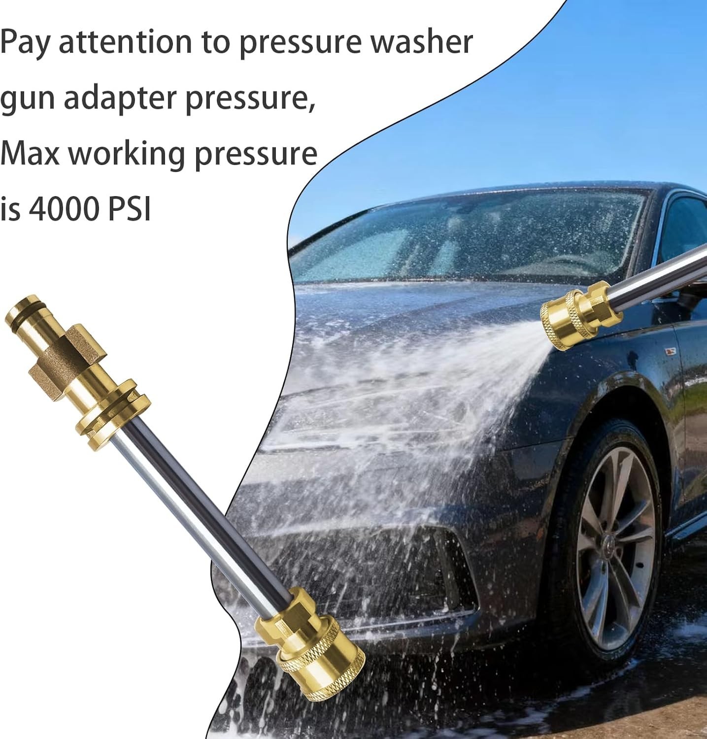 Replacement for Pressure Washer Gun Adapter Sun Joe SPX Series, 1/4 Inch Quic…